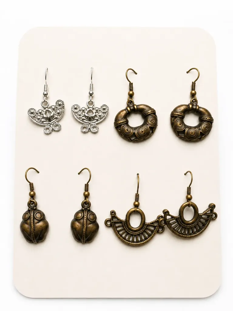 Aretes Precolombinos set x 4