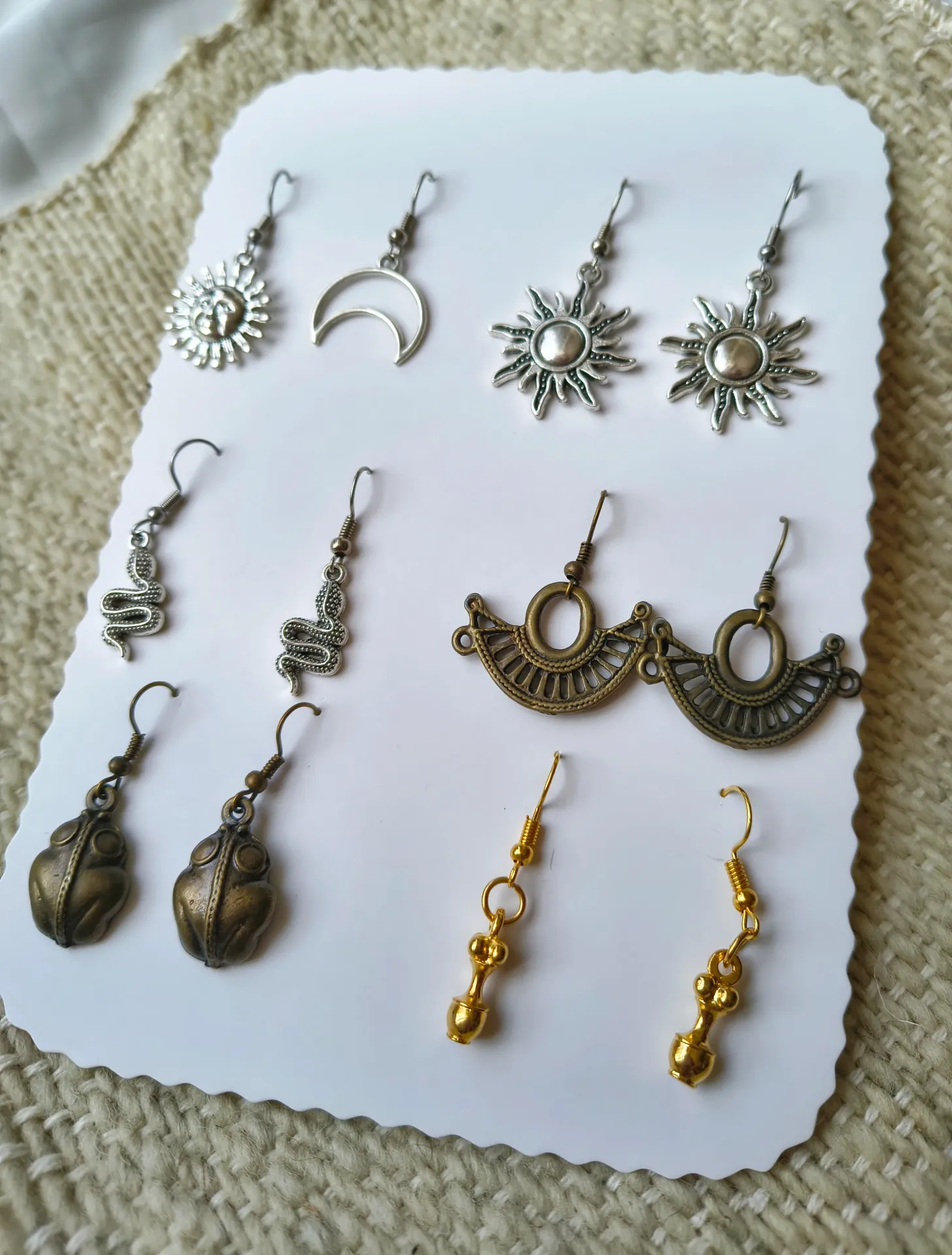Aretes Precolombinos set x 6