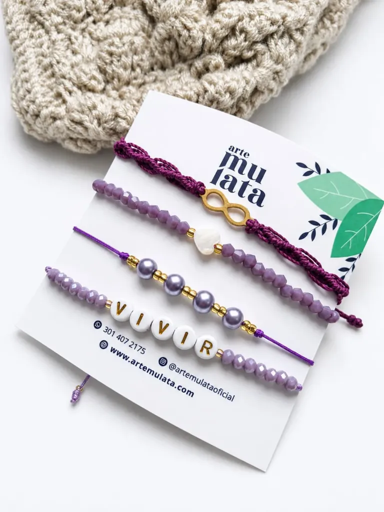 Set Pulsera Violeta